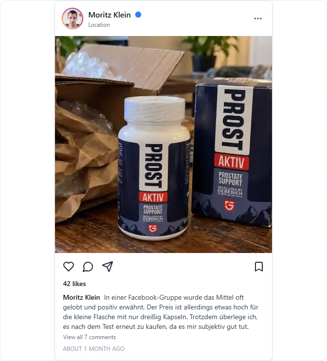 ProstAktiv Instagram Erfahrungen
