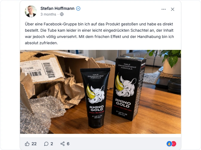 Rhino Gold Gel Facebook Erfahrungen