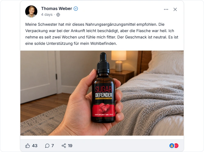 Sugar Defender facebbok Erfahrungen