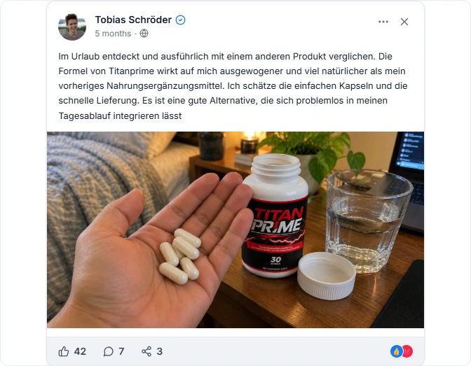 Titanprime Facebook Erfahrungen