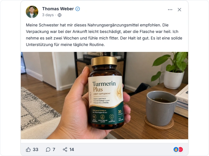 Turmerin facebook Erfahrungen
