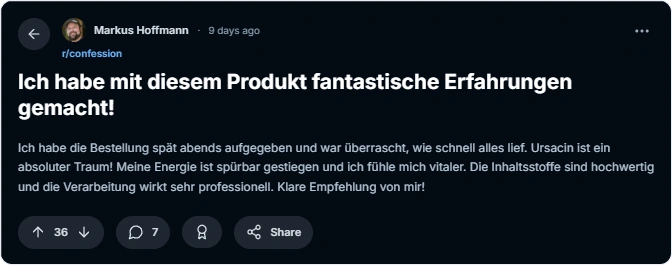 Ursacin Reddit Erfahrungen