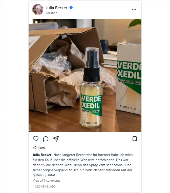 Verdexedil Instagram Erfahrungen