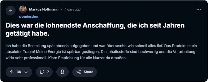 Virdexis reddit Erfahrungen