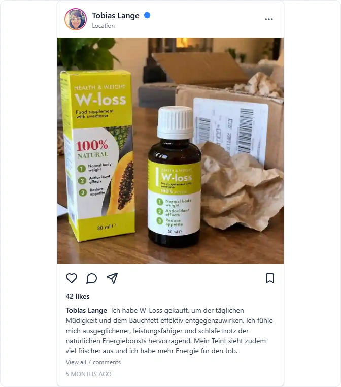W-Loss Instagram Erfahrungen