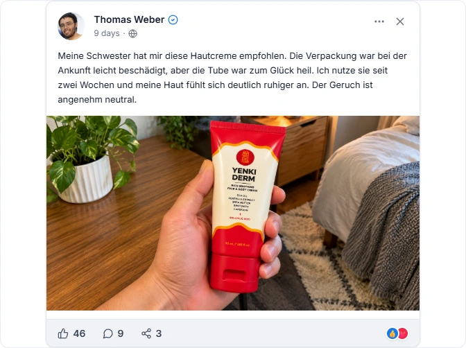 Yenki Derm facebook Erfahrungen