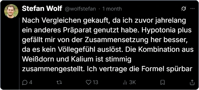 hypotonia plus X erfharungen